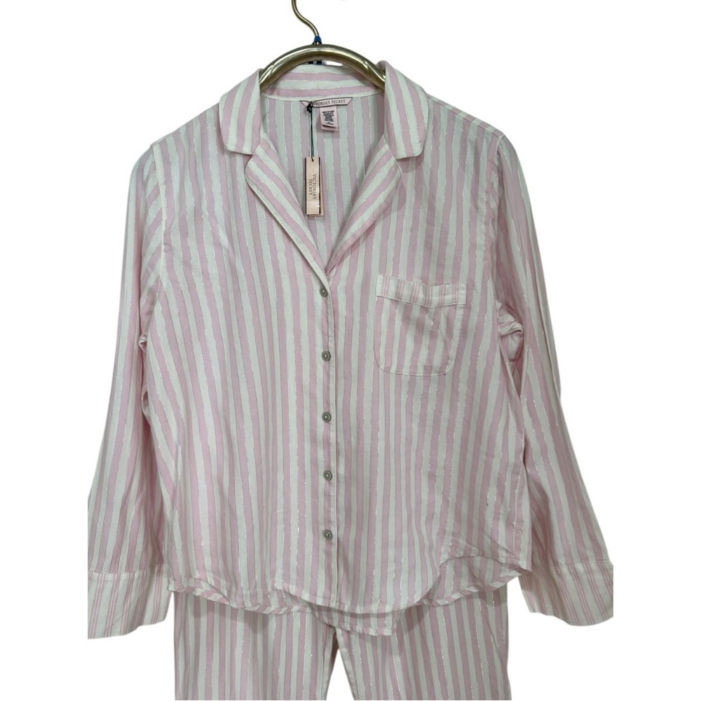 Victoria's Secret Light Pink Striped Pajama Set
